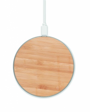 Logo trade advertising product photo of: Bamboo wireless charger 10W DESPAD