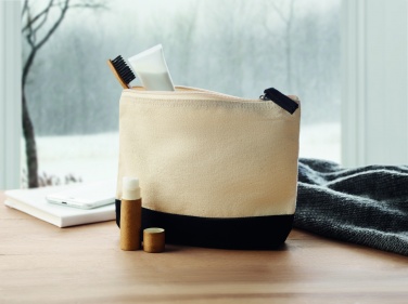 Logotrade promotional giveaway picture of: Bicolour cotton cosmetic bag