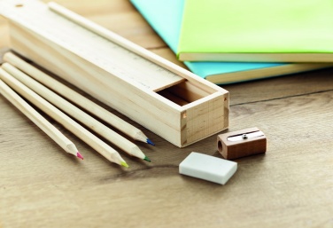 Logotrade promotional gifts photo of: Stationery set in wooden box