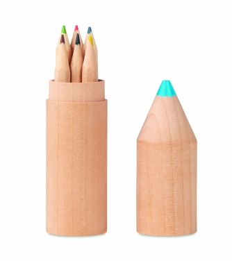Logo trade promotional items image of: 6 pencils in wooden box