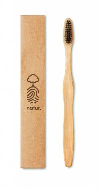Logotrade corporate gift picture of: Bamboo toothbrush in Kraft box