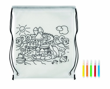 Logo trade promotional gift photo of: Non woven kids bag with pens