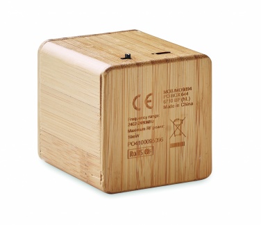 Logo trade business gift photo of: Bamboo wireless speaker
