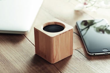 Logo trade promotional items picture of: Bamboo wireless speaker