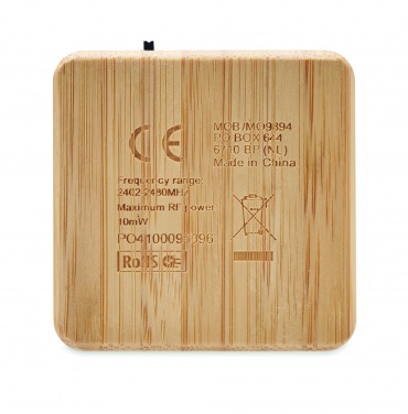 Logo trade promotional gifts picture of: Bamboo wireless speaker