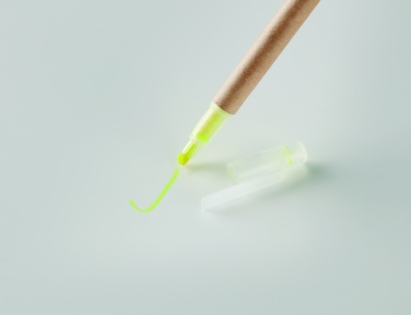 Logo trade promotional giveaways image of: 2 in 1 carton pen highlighter