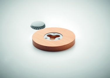 Logotrade corporate gift picture of: Bamboo bottle opener/ coaster DAKAI