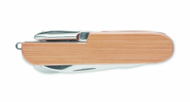 Logo trade corporate gifts image of: Multi tool pocket knife bamboo