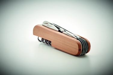 Logo trade promotional gift photo of: Multi tool pocket knife bamboo