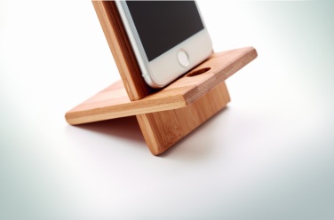 Logotrade promotional merchandise photo of: Bamboo phone stand/ holder WHIPPY