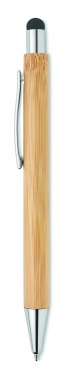 Logo trade promotional item photo of: Bamboo ballpoint pen with blue ink
