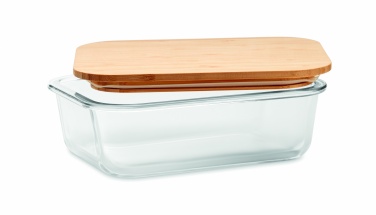 Logo trade promotional gift photo of: Glass lunchbox with bamboo lid