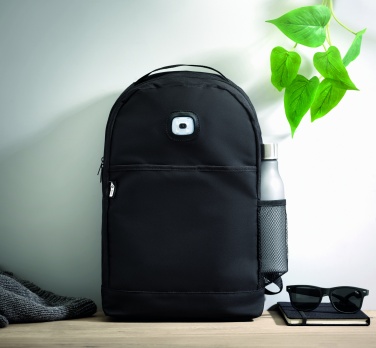 Logo trade business gift photo of: Backpack in RPET & COB light