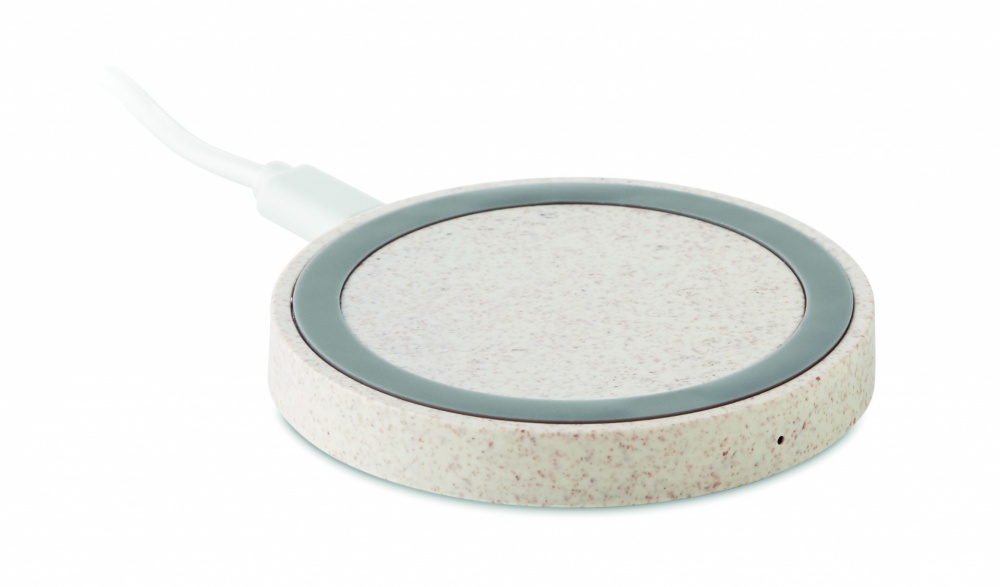 Logo trade corporate gifts picture of: Wheat straw/ABS charger 5W