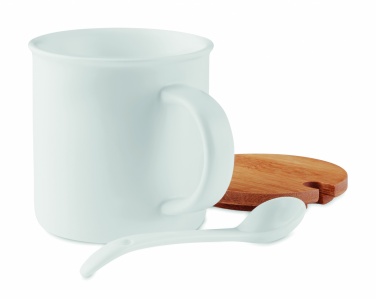 Logotrade promotional merchandise photo of: Porcelain mug with spoon