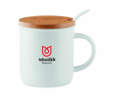 Logotrade promotional product image of: Porcelain mug with spoon