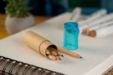 Logo trade promotional product photo of: Wooden crayons BECKY