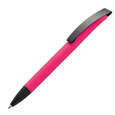 Logo trade promotional giveaway photo of: Metal ballpen soft touch BRESCIA