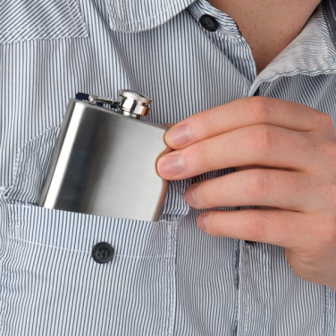Logo trade corporate gifts picture of: Stainless steel hip flask FRESNO 104 ml