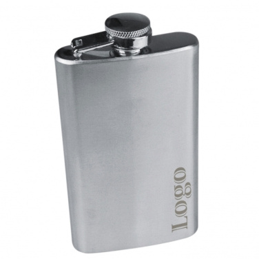 Logo trade promotional merchandise picture of: Stainless steel hip flask FRESNO 104 ml