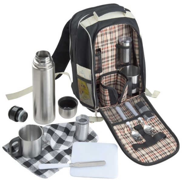 Logo trade promotional gifts picture of: Luxurious picnic backpack with cool bag GEORGIA