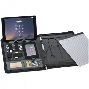 Logo trade promotional item photo of: A4 folder with power bank Elda