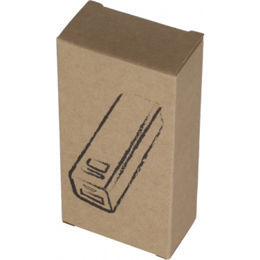 Logotrade promotional giveaway image of: Metal power bank PORT HOPE 2200mAh