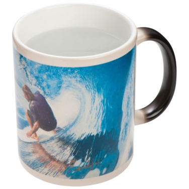Logo trade promotional giveaways image of: Colour-changing sublimation mug SIRMIONE 300 ml