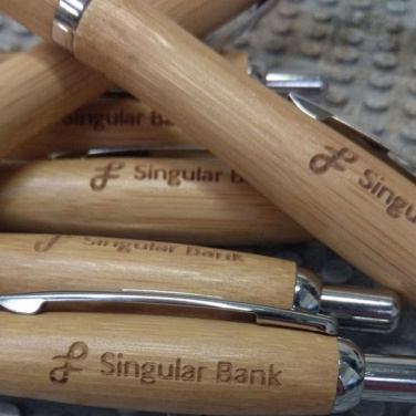 Logo trade promotional products picture of: Wooden ballpen BRENTWOOD