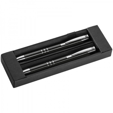 Logo trade promotional items picture of: Metal writing set CLAREMONT