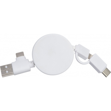 Logotrade promotional products photo of: Bamboo charging cable GRONINGEN