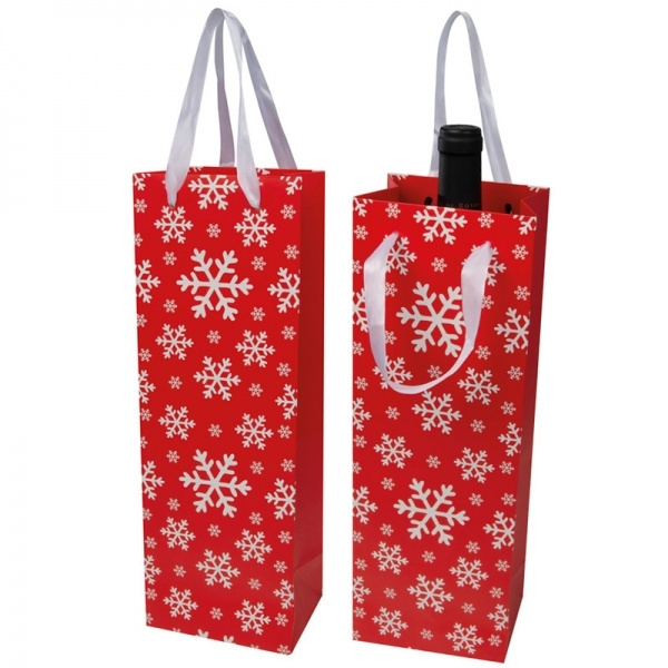 Logo trade promotional products image of: Wine bag in Christmas design LAPLAND