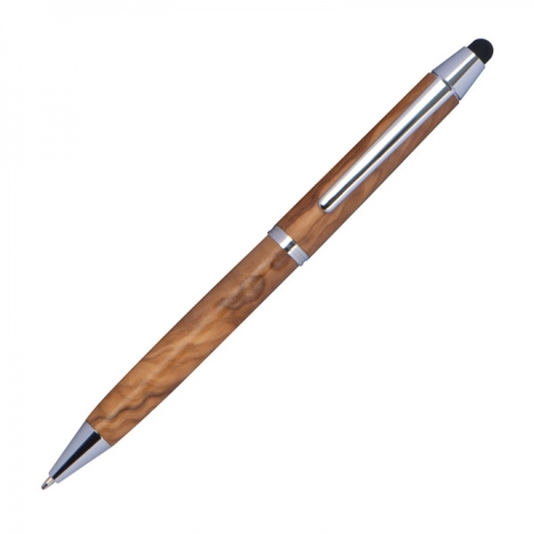 Logotrade advertising product image of: Wooden ballpen with touch function ERFURT