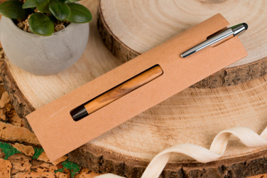 Logotrade promotional item image of: Wooden ballpen with touch function ERFURT
