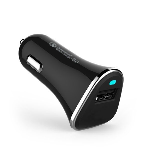 Logo trade promotional gifts image of: Car charger (Qualcomm Quick Charge 3.0)