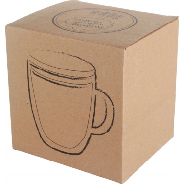 Logotrade promotional products photo of: Double-walled glass cup GERTHE 350 ml