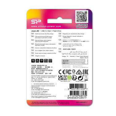 Logotrade business gift image of: Pendrive 3.0 Silicon Power JEWEL J80 TITANIUM 16GB