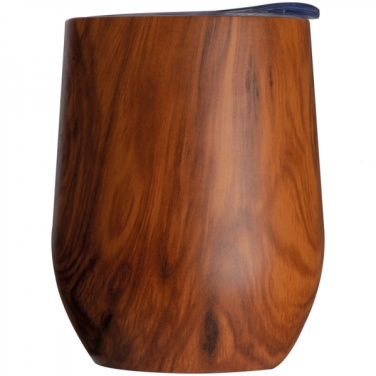 Logo trade corporate gifts picture of: Stainless steel mug with wooden look BRIGHTON 380 ml
