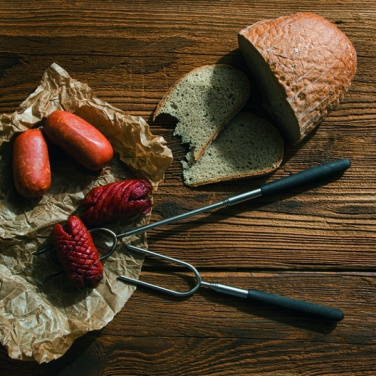 Logotrade promotional merchandise picture of: BBQ forks LIPNO Schwarzwolf