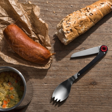 Logotrade promotional items photo of: Multifunctional spoon LATEMAR Schwarzwolf