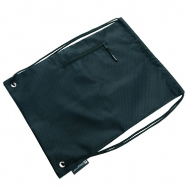 Logo trade corporate gifts image of: Drawstring bag NUNAVUT Schwarzwolf