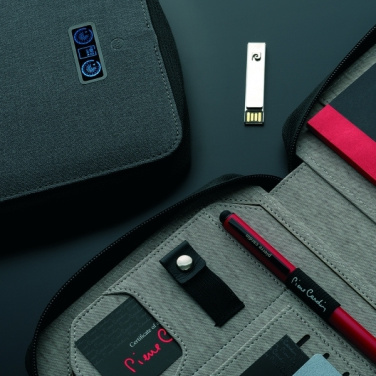 Logo trade advertising products picture of: Folder A5 & power bank 4000 mAh SORBONNE Pierre Cardin