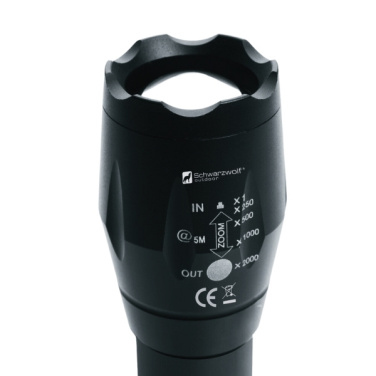 Logotrade promotional item image of: Flashlight DELGADA Schwarzwolf