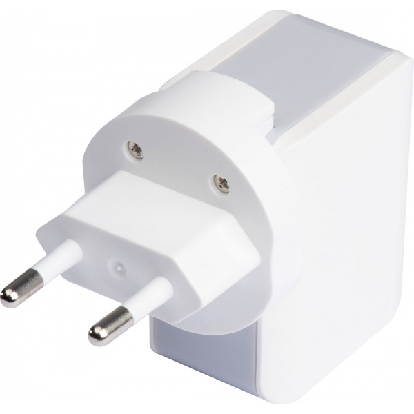 Logo trade promotional merchandise picture of: Travel adapter ANTWERP