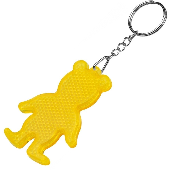 Logo trade corporate gifts image of: Reflective keyring BEAR