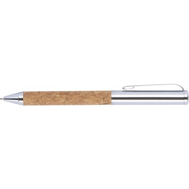 Logotrade promotional gift image of: Twist-ballpen metal and cork LILLEHAMMER