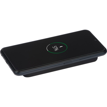 Logo trade promotional merchandise photo of: Wireless charger and powerbank 8000 mAh MILAN
