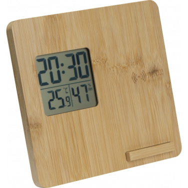 Logo trade corporate gift photo of: Bamboo weather station GRANADA