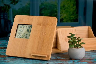 Logo trade advertising products image of: Bamboo weather station GRANADA