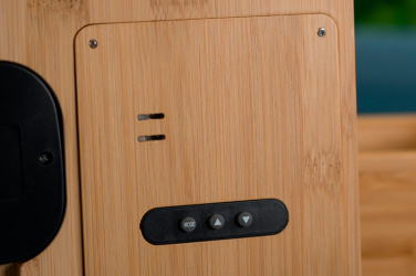 Logo trade promotional gifts image of: Bamboo weather station GRANADA